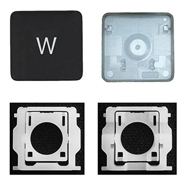 MACSEEJI Replacement Individual Key Cap with Hinge for M1 M2 M3 M4 MacBook Pro A2141 A2251 A2289 A2338 A2442 A2485 A2779 MacBook Air A2179 A2337 A2681 20212024 W Key