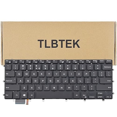 TLBTEK Backlight Laptop Keyboard Replacement Compatible with Dell XPS 15 7558 7568 7590 159000 9550 P56F 9560 9570 N7547 N7548Inspiron 15 7558 7568 P55F Laptop
