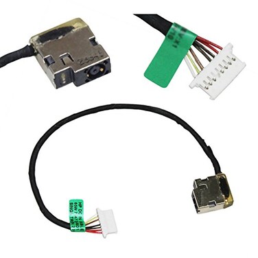 Zahara DC in Power Jack with Cable Harness Connector Replacement for HP 17G 17Q 799750T23 799750Y23 799750S23 799750F23