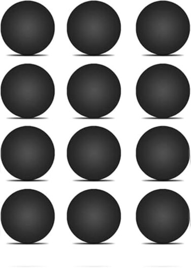 LeFix 12 x Rubber Silicone Feet DotDiameter0575inch146mm with AdhesiveCompatible with DELLAsusLenovoHP LaptopComputer CaseKeyboard RiserAppliance FeetMultiple PurposeBlack