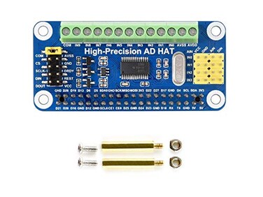 waveshare Waveshare HighPrecision AD HAT Compatible with Raspberry Pi 54B3BZeroZero WZero 2WPicoPico WPico WH and Jetson Nano ADS1263 10ch 32bit ADC
