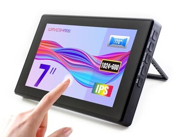 waveshare 7inch Capacitive Touch Screen LCD H with Case Compatible with Raspberry Pi 54B3BZeroZero WZero 2WPicoPico WPico WH 1024600 HDMI IPS