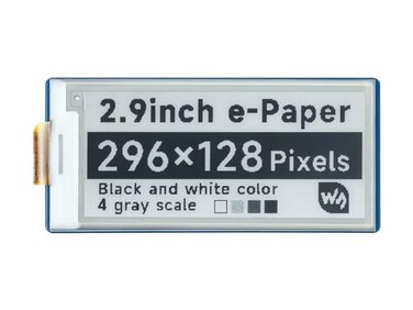 waveshare 29inch EPaper EInk Display Module for Raspberry Pi Pico 296128 Pixels BlackWhite Partial Refresh Support with SPI Interface