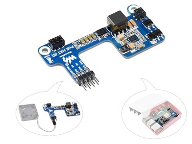 waveshare Waveshare PoE HAT for Raspberry Pi 4B3B Power Over Ethernet PoE Support 8023af Compatible with Official Case Supports Cooling Fan