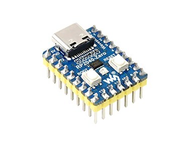 waveshare RP2040Zero Mini Board with PreSoldered Header HighPerformance PicoLike MCU Board Based on Raspberry Pi Microcontroller Chip RP2040USBC ConnectorLowCost Support CCMicroPython