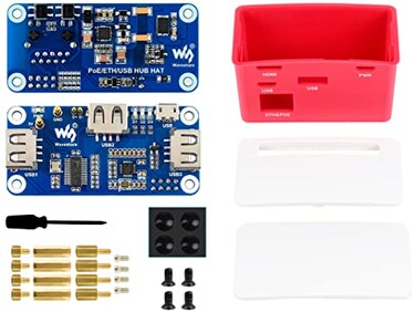 waveshare Raspberry Pi USBETH HUB HAT for Zero 2WZero W PoE EthernetUSB HAT Board