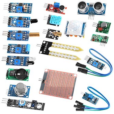 UMLIFE 16 in 1 Project Super Starter Kits Sensor Modules Kit for Arduino Raspberry for UNO R3 Mega2560 Mega328 Nano Raspberry Pi 3 2 Model B K62 16 in 1