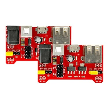 MakerSpot Breadboard Power Supply Board Module 33V5V Dual Voltage 2 Pack by with Fuse Protection