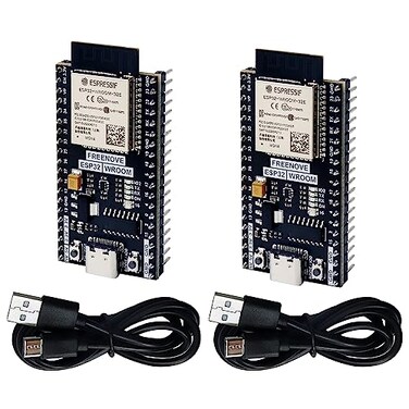 FREENOVE Freenove ESP32 Dev Board Kit 2 Pack Dualcore 32bit 240 MHz Microcontroller Development Onboard WiFiBT Python C Code Example Projects Tutorial