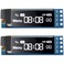 Frienda 2 Pieces I2C OLED Display Module 091 Inch I2C OLED Screen Driver Compatible with Arduino PowerSaving SelfIlluminating 33V 5VWhite Light