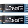 Frienda 2 Pieces I2C OLED Display Module 091 Inch I2C OLED Screen Driver Compatible with Arduino PowerSaving SelfIlluminating 33V 5VWhite Light