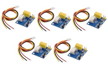 PAMEENCOS 5 pcs ESP8266 ESP01 ESP01S RGB LED IDE Adapter Controller WS2812 Module for Arduino