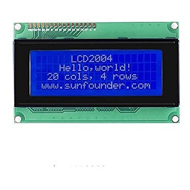 SunFounder LCD2004 Module with 20x4 White Characters on Blue Background Compatible with Arduino