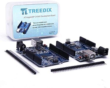 Treedix 2pcs ATmega328P CH340 Development Board Compatible with Arduino UNO R3 Board Kit Compatible with Starter