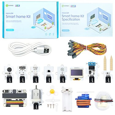 EF ELECFREAKS ELECFREAKS microbit Smart Home Kit Microbit Sensor Starter Kit Octopus Series Sensor DIY Programming kit with Basic Coding Electronics Modules and Wiki TutorialWithout Microbit