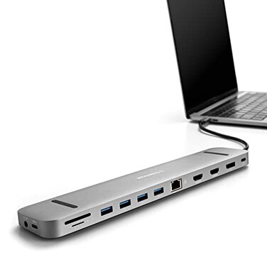 SideTrak 4K Docking Station 13in1 USBC USBA 30 HDMI 4k 60Hz Display Ethernet Audio Jack Windows MST Mac SST Dell Docking Station Thunderbolt Dock Power Battery Surface Tablet Dock