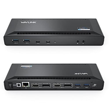 WAVLINK Universal USB C Laptop Docking Station Dual Monitors 5K4K60Hz with 65W Host Charging for Thunderbolt 43 USBC Windows Mac M1M5Macbook Neo Chrome 2HDMI2DP 6USB 30 1Gbps Ethernet
