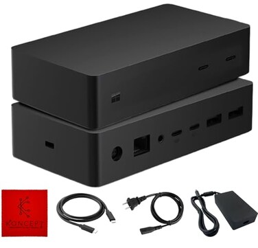 Koncept SVS000011917 Microsoft Surface Dock 2 Surface Pro Docking Station with USBC to C Cable 199W Compatible with Surface Pro 456789 Pro X Pro 10 Surface Book 23 Surface Go 234