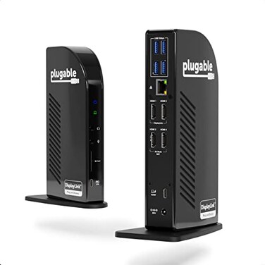 Plugable 14in1 USB C Docking Station 4X HDMI Quad Dock with 100W Charging HDMI Displays Compatible with Windows Thunderbolt 4X USB 1x USBC Ethernet SD Card Audio UD3900C4