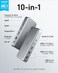 Anker Docking Station DL6350 10Port Triple Display with Displaylink Docking Station with Dual HDMI and DisplayPort for Windows Laptops MacBook AirPro and More