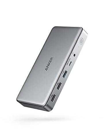 Anker Docking Station DL6350 10Port Triple Display with Displaylink Docking Station with Dual HDMI and DisplayPort for Windows Laptops MacBook AirPro and More