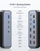 RayCue Raycue Triple Monitor USB C Docking Station MacBook Pro Docking Station with Power Adapter for MacBook M1M2M3Windows HDMI3 RJ45 10Gbps USB5 PD USB 30 2
