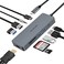 HOPDAY USB C Hub USB C Adapter MacBook ProAir Ipad Pro Adapter 10 in 1 with 4K HDMI Output Compatible for Laptop Surface Pro 8 and Other Type C Devices PD 100W USB 30 TF Card Reader