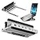ACEPROAV AceProAV 7 Port USBC 14 Laptop Stand with Dual Display Docking Station Tablet Holder Hub Vertical Storage Desk OrganizerHDMI 8K30Hz USBA 5Gbps Ethernet 1Gbps 100W Power Delivery Space Gray