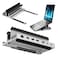 ACEPROAV AceProAV 7 Port USBC 14 Laptop Stand with Dual Display Docking Station Tablet Holder Hub Vertical Storage Desk OrganizerHDMI 8K30Hz USBA 5Gbps Ethernet 1Gbps 100W Power Delivery Space Gray