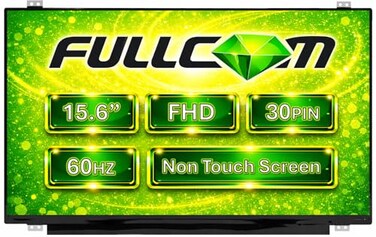 FULLCOM Fullcom New Replacement Screen for NV156FHMN32 156 FHD 1920x1080 IPS 30 Pin NonTouch with Brackets for LaptopDisplayScreenLCD Application