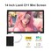 wisecoco 14 Inch LCD Screen for Lian Li O11 Mini PC Case FHD 1920x1080 Laptop Screen Replacement PC Secondary Display HDMI 72 NTSCWhite