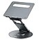 Nulaxy Telescopic 360 Rotating Laptop Stand for Desk Adjustable Height Swivel Pull Out Design Ergonomic Laptop Riser Standing Desk Converter Fits All 1017 Laptops Computer MacBook Gray