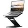 Nulaxy Height Adjustable Laptop Stand for Desk Dual Foldable Aluminum Computer Riser Pull Out Design Ergonomic Sit to Notebook Holder Convertor Compatible with All 1017 Laptops Tablets Black
