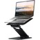 Nulaxy Height Adjustable Laptop Stand for Desk Dual Foldable Aluminum Computer Riser Pull Out Design Ergonomic Sit to Notebook Holder Convertor Compatible with All 1017 Laptops Tablets Black
