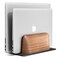 UPERGO Vertical Laptop Stand Dual Slot Wooden Laptop Holder Vertical for Desk Width Adjustable Dock for MacBook Pro and Other Laptops