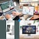 DK177 Magnetic Phone Holder Laptop or Desktop Monitor Side Mount Phone Holder Slim Portable Foldable Computer Expansion Bracket Compatible with All Phone Black