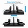 CoStySee Leather Vertical Laptop StandDual Laptop Holder StandLaptop Organizer with Adjustable Dock 1826mm071 in for All MacBookTabletSurfaceDelliPad Black
