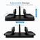 CoStySee Leather Vertical Laptop StandDual Laptop Holder StandLaptop Organizer with Adjustable Dock 1826mm071 in for All MacBookTabletSurfaceDelliPad Black