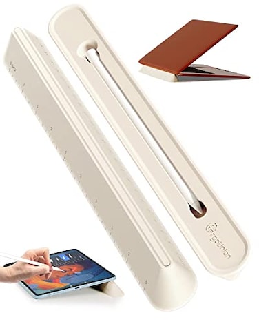 ergounion 3 in 1 Silicone Laptop Stand Keyboard Riser for Ergonomic TypingReading Portable Laptop Cooling Stand for Home Office School and Travel Oval Base Bright Beige