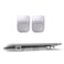 Exdtgt Portable Keyboard Riser Mini Invisible Laptop Stand for Desk Computer Keyboard MacBook Notebook Stand Riser Aluminum 2PCS Silver