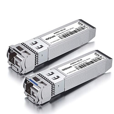 10Gtek a Pair of 10G SFP Bidi Transceiver 10GBASEBX20U 10GBaseBIDI 1270nm1330nm DOM Simplex LC SMF Module for Ubiquiti UniFi up to 1020km