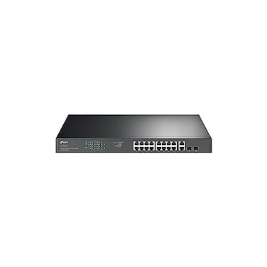 TP-Link TPLink TLSG1218MP 16 Port Gigabit PoE Switch 16 PoE Ports 250W w 2 Uplink Gigabit Ports 2 Combo SFP Slots Plug Play Sturdy Metal Rackmountable