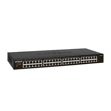 NETGEAR 48Port Gigabit Ethernet Unmanaged Essentials Switch GS348 Desktop or Rackmount Silent Operation