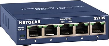 NETGEAR 5Port Gigabit Ethernet Unmanaged Switch GS105NA Desktop or Wall Mount