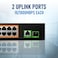 BV Tech 18Port Gigabit PoE Switch 16 PoE Ports 120W 2 Gigabit Uplink Ports 8023afat 30WPort Unmanaged Plug and Play for IP Cameras Access Points