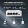 Binardat PoE Passthrough Switch 1 in 3 Out Extender IEEE8023afat POE Powered 100Mbps Ethernet dinRail Wall Mount