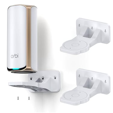 EDUP Orbi WiFi 7 Mesh Wall Mount Kit for Net Gear Orbi 370 970 770 870 360 Series and Nighthawk WiFi 7 Router RS200 RS280SRS300 RS500 RS600 RS700S White 2 Pack