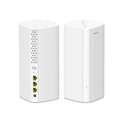 Tenda AX3000 Mesh WiFi 6 System Nova MX125000 sqft WiFi Coverage DualBand Mesh Network for 160 Devices 3 Gigabit Ports per Unit Support Autobackhaul 2Pack