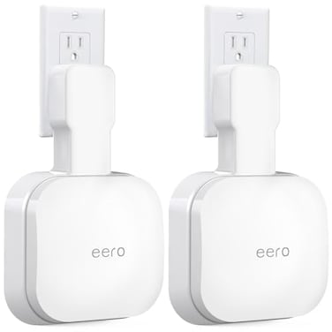 Mamerry Wall Mount Holder for eero Pro 6ePro 6 No Messy Wires Space Saving Outlet Wall Bracket Only Compatible with eero Pro 6ePro 6 Mesh WiFi System Router 2 Pack