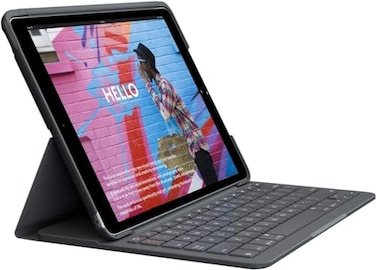 Logitech IPad 7th 8th and 9th Generation Keyboard Case Slim Folio with Integrated Wireless Keyboard Graphite Renewed